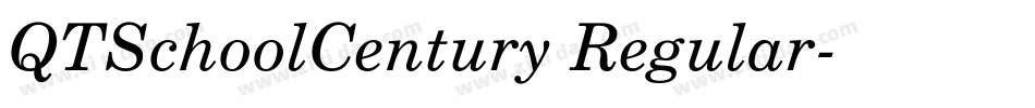 QTSchoolCentury Regular字体转换